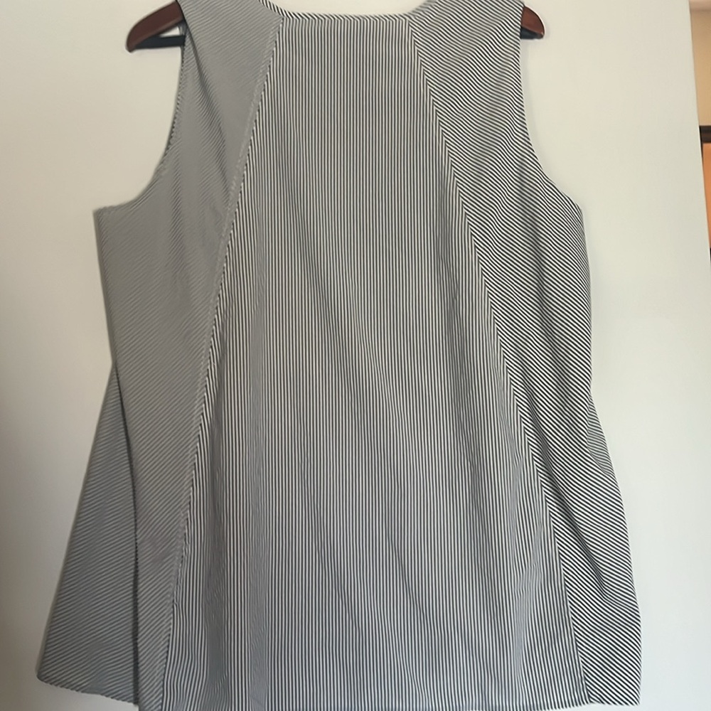 Athleta Gray and White Striped Tank Top - Picture 9 of 9